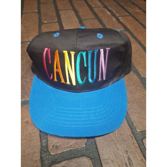Vintage 80’s Cancun Embroidered Snapback Hat - Picture 1 of 3